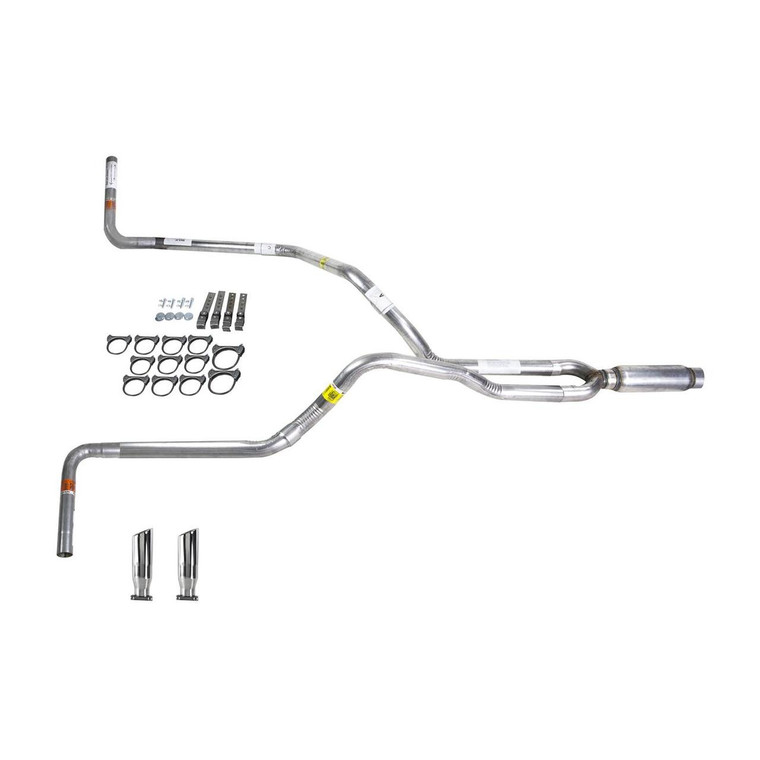Dakota 87-96 dual exhaust 2.5 pipe Glass Pack muffler RC Tip Side Exit