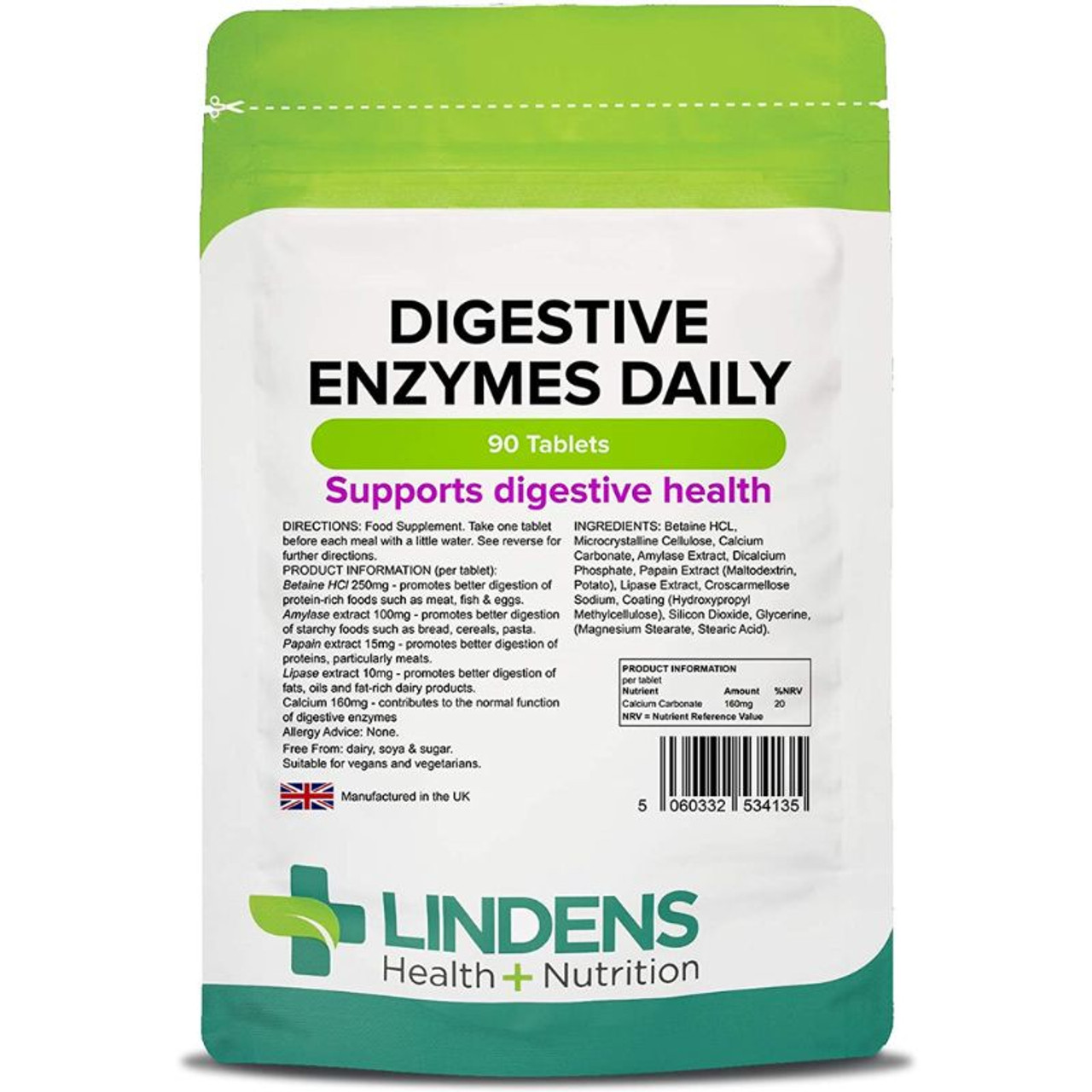 Lindens Digestive ENZYMES 90T