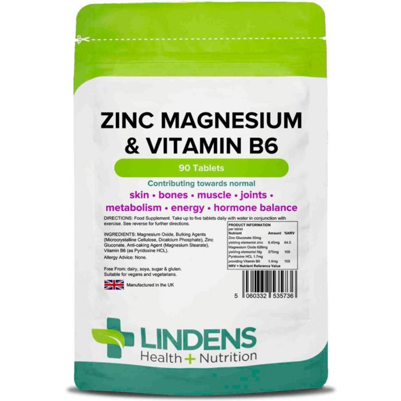 Lindens  Zinc Magnesium B6 - 90T