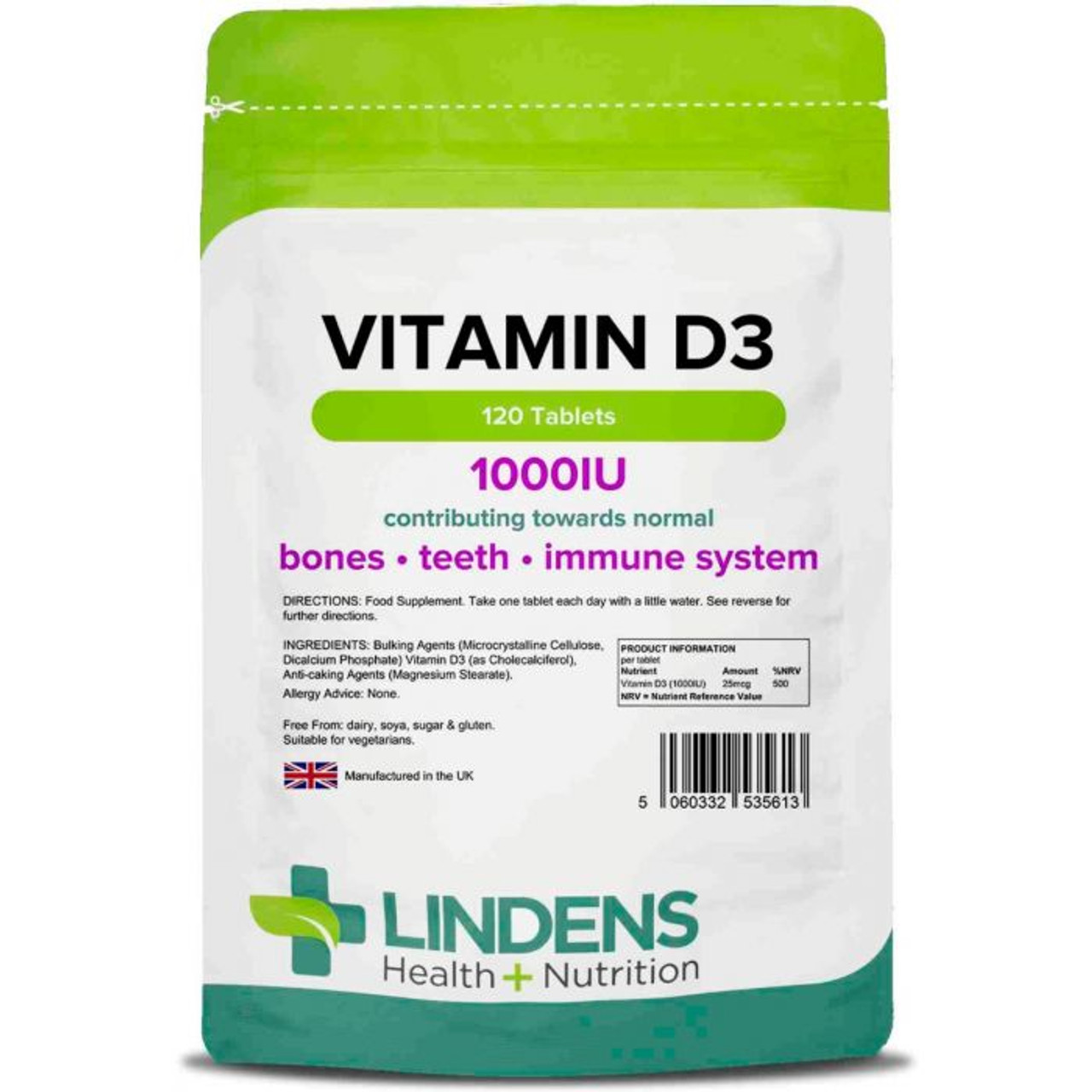 Lindens  VITAMIN D3 - 120T