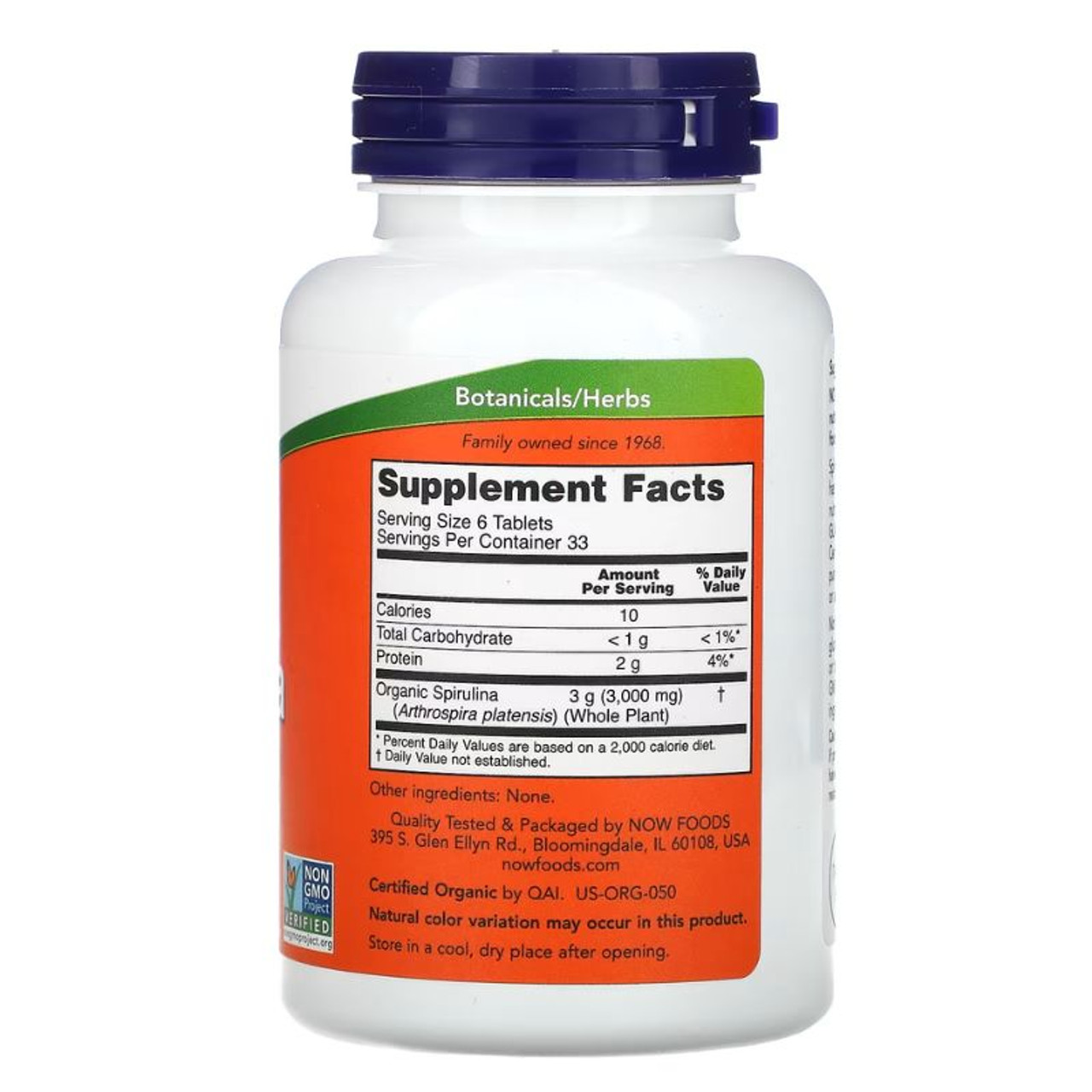 Now Foods Spirulina 200 Tabs supplement