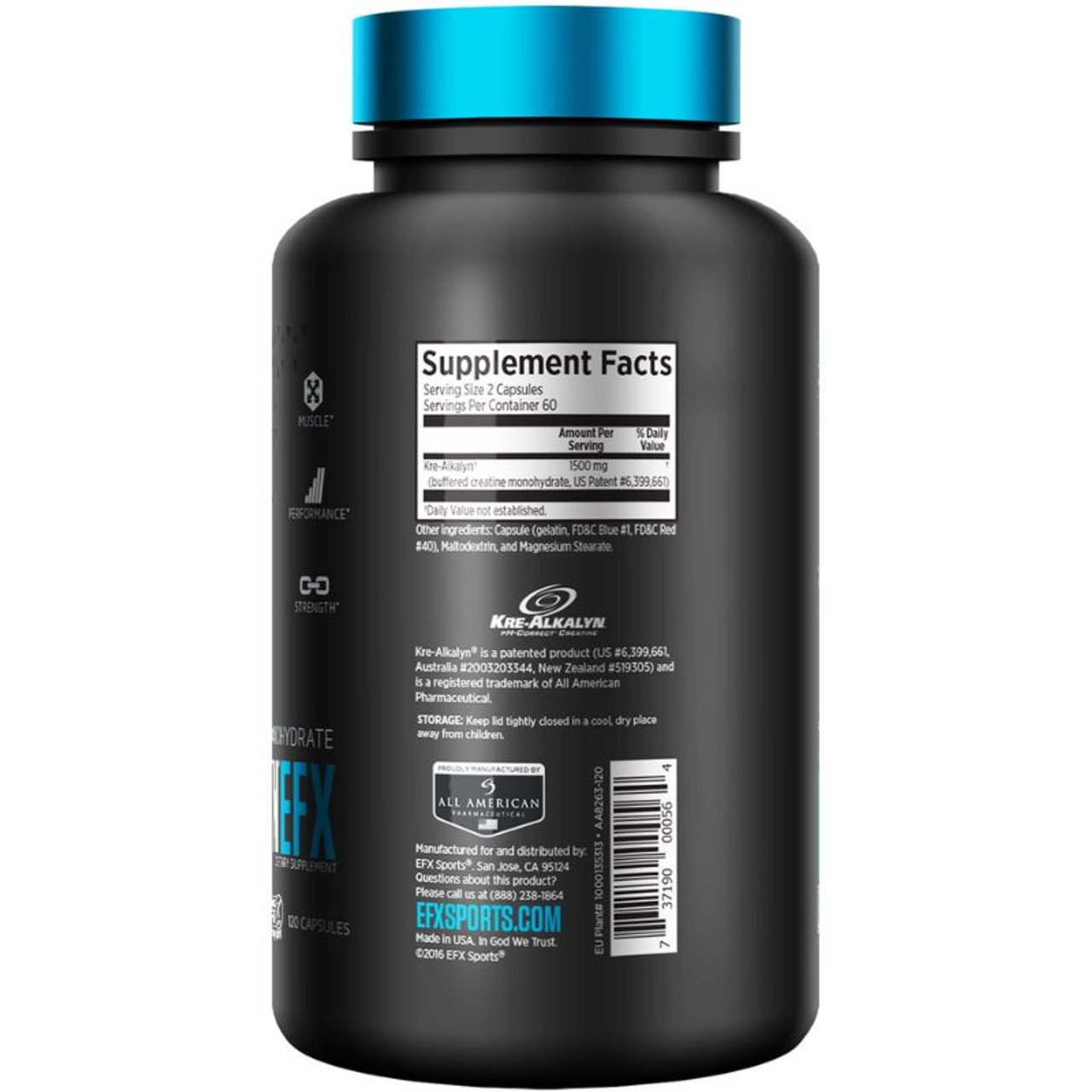EFX  Kre-Alkalyn Creatine Monohydrate - 120 caps Supplement