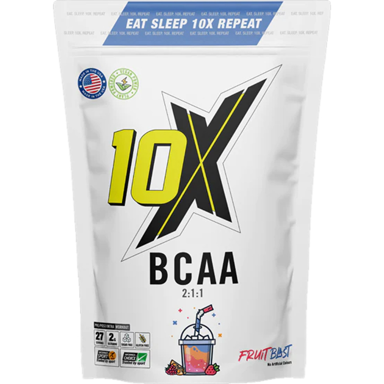 10x Nutrition - BCAA - 243g Fruit Blast