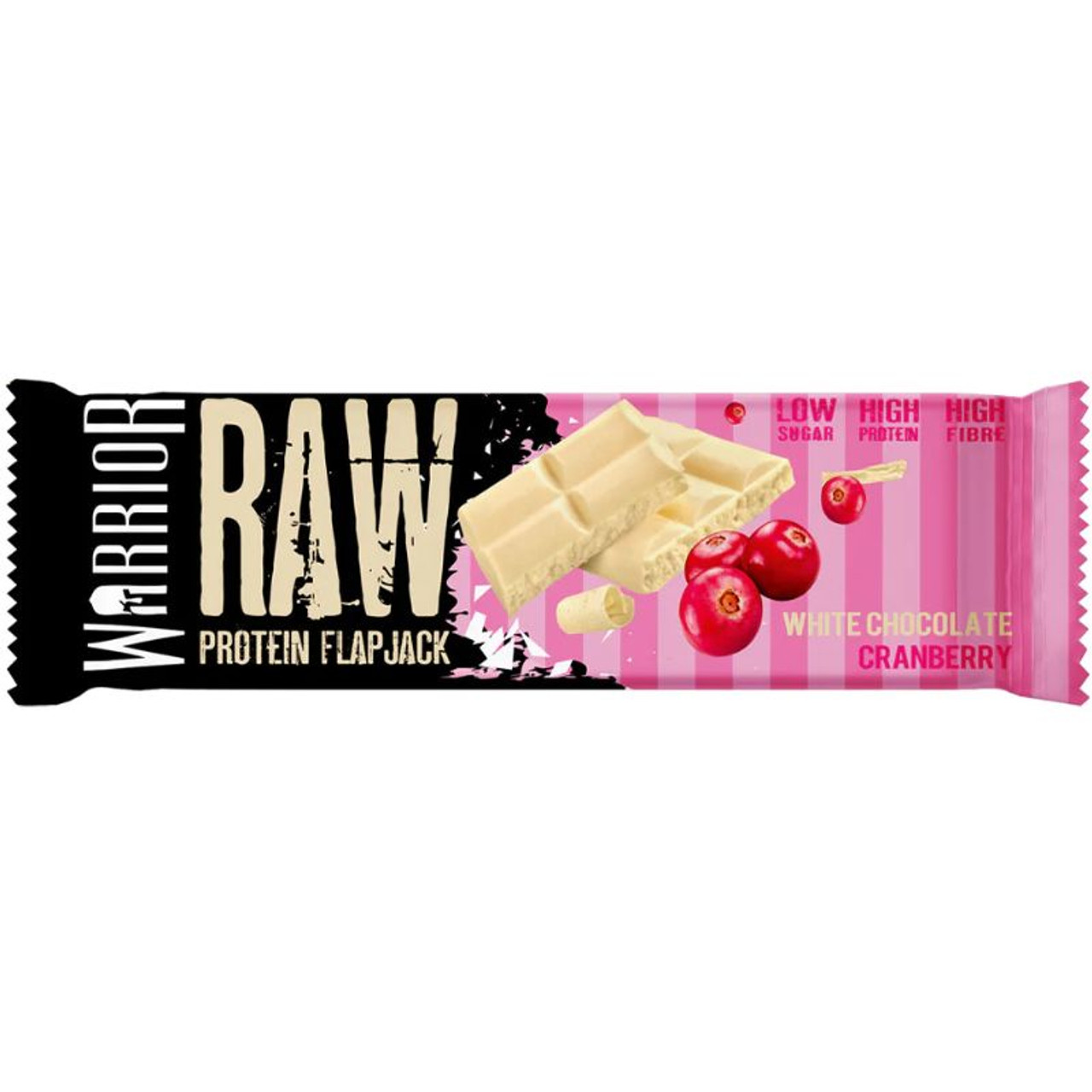 Warrior Raw Protein Flapjack Bar-75G White Chocolate Cranberry