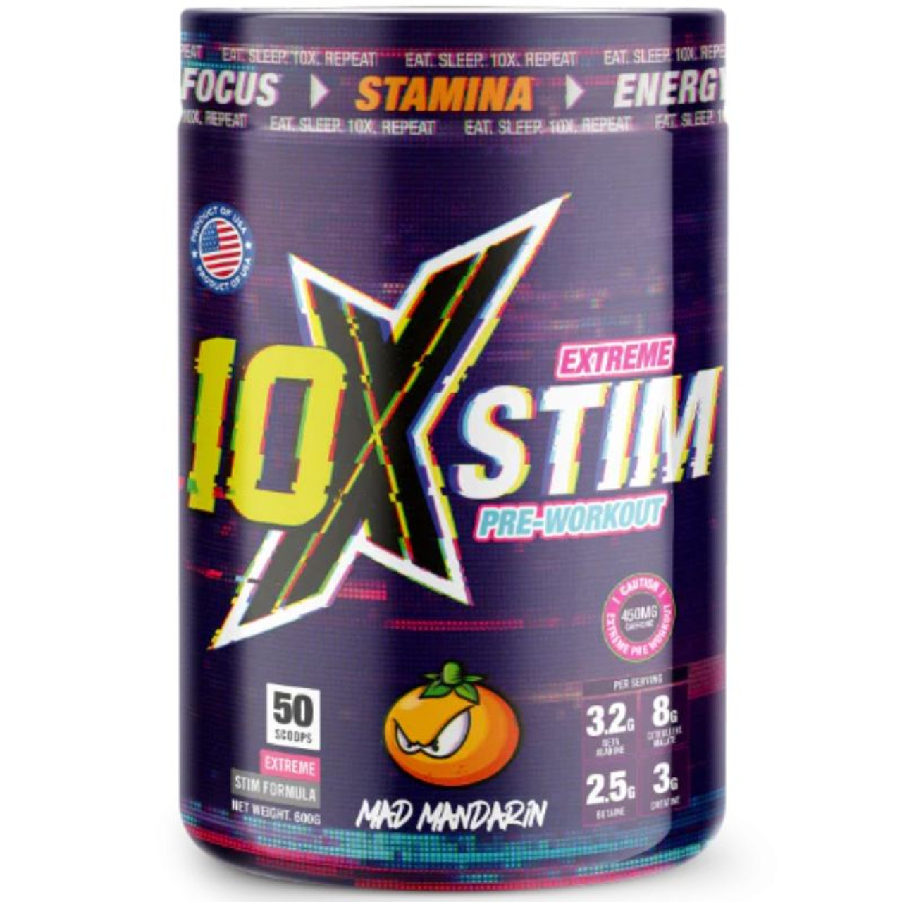 10X Stim 50 scoops Mad Mandarin