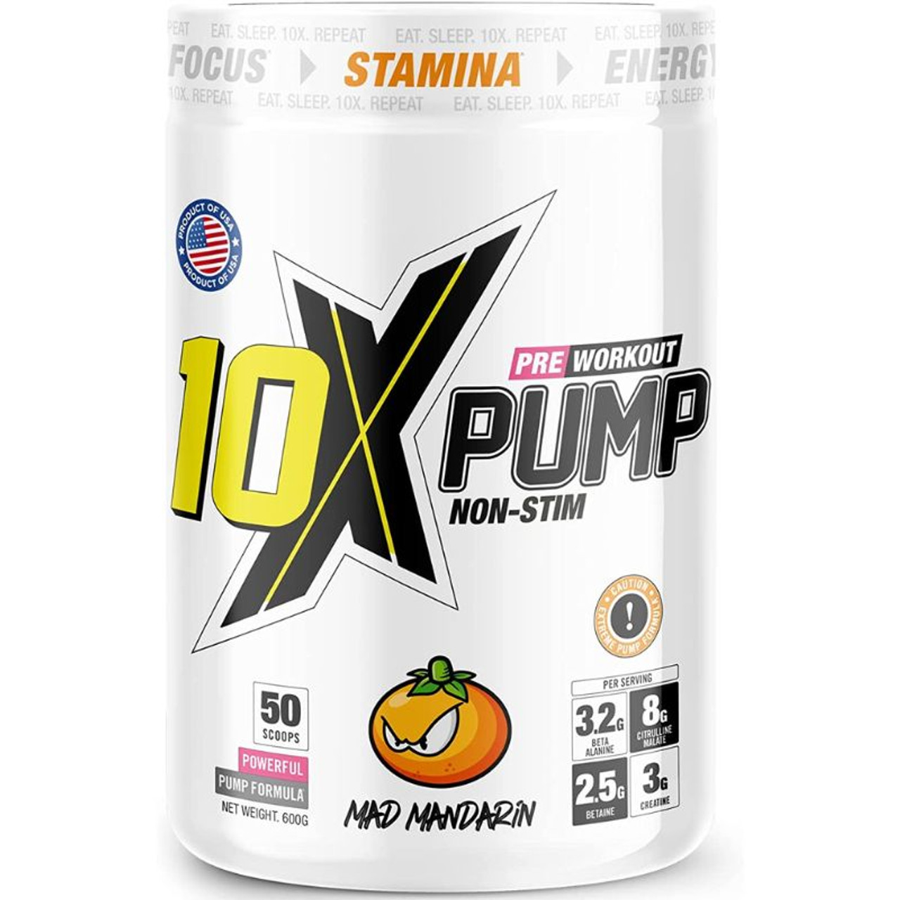 10X PUMP 50 scoops Mad Mandarin