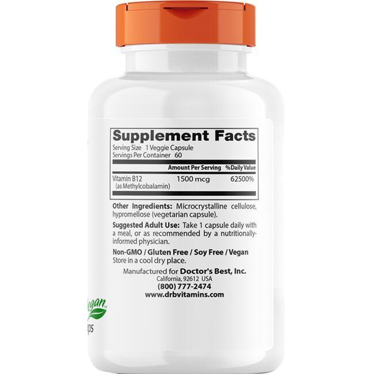 Doctor's Best, Fully Active B12 - 60 Vcaps Supplement