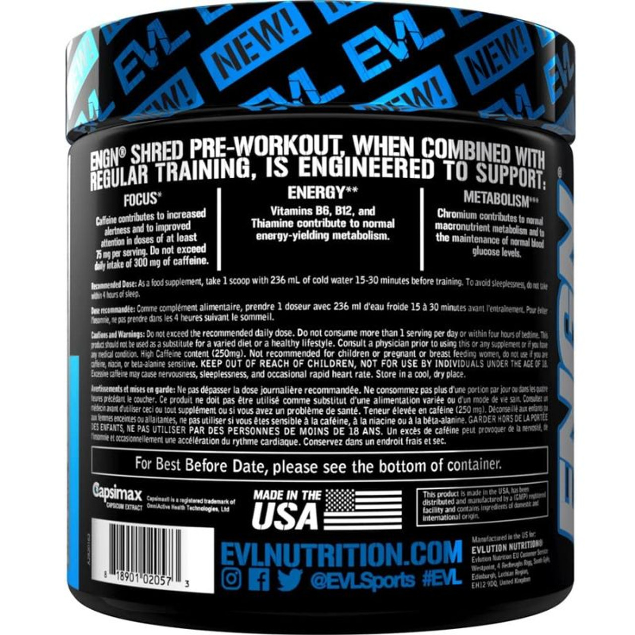 Evolution Nutrition - ENGN Shred Pre Workout Powder 30 Servings