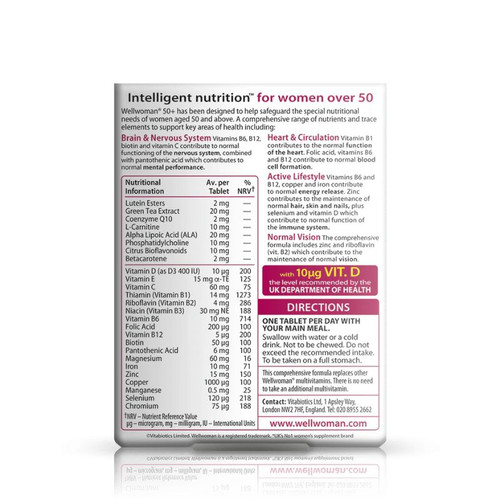 Vitabiotics WELLWOMAN 50+, 30 Tab supplement