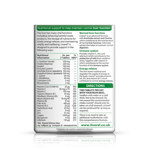 Vitabiotics Liverel - 60 Tab supplement