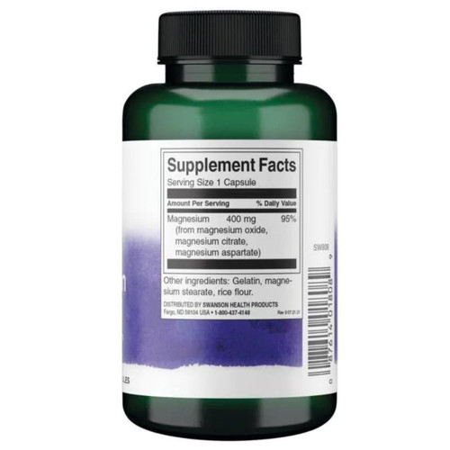 Swanson Triple Magnesium 400 mg - 100 Caps Supplement