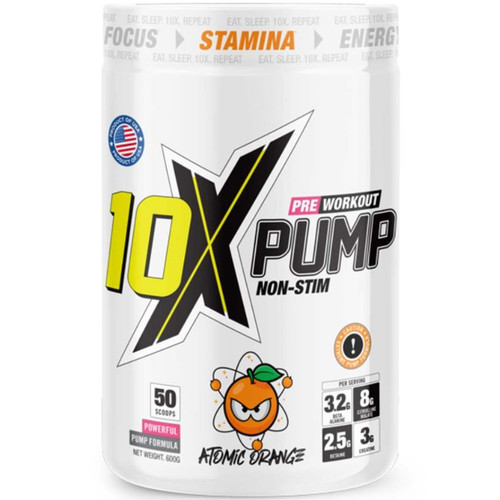 10X PUMP 50 scoops Atomic Orange