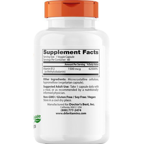 Doctor's Best, Fully Active B12 - 60 Vcaps Supplement