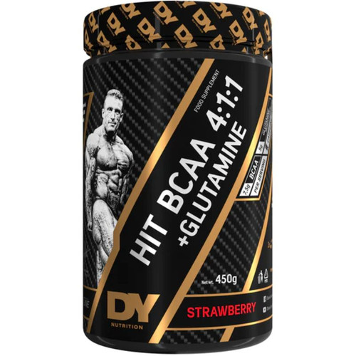 DY Nutrition - HIT BCAA 4:1:1 + Glutamine, 450g, 30 servings - STRAWBERRY