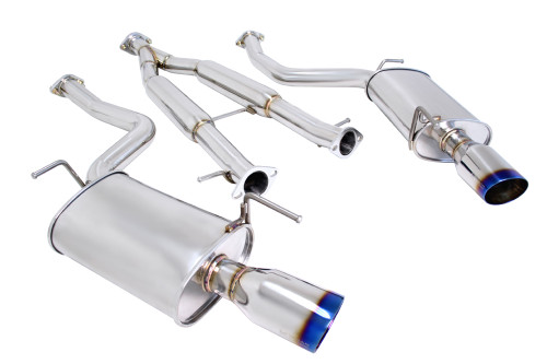 Megan Racing 09+ G37/G37X Stainless Burnt Rolled Tips CatBack Exhaust