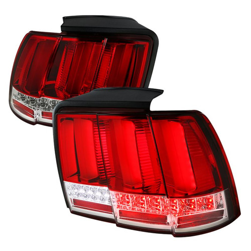 Spec-D 99-04 Ford Mustang Facelift Sequential Led Tail Light Red (LT-MST99RLED-SQ-TM)