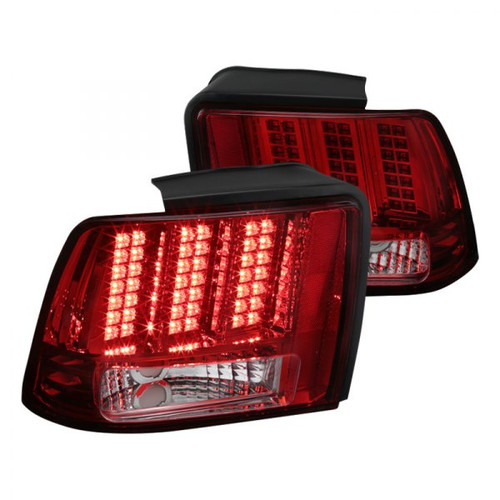 Spec-D 99-04 Ford Mustang Facelift Sequential Led Tail Lights- Red