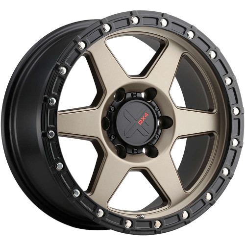 DX4 18X9 Recon 8x170 0 125.2 Matte Bronze/ Blk Ring 4x4 wheels X1089350125MBBK