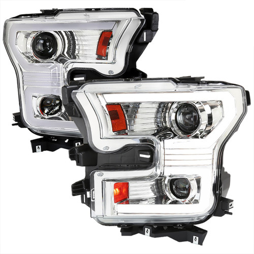 Projector Headlights W/ Led Sequential Turn Signal Installed Ford F150