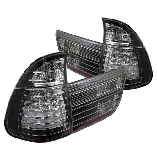 Spyder BMW 00-06 X5 E53 4PCS LED tail lights -Brake-LED black