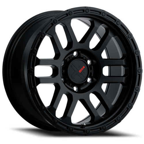 DX4 Flare 17X8.5 wheels 5x127 Flat Black Full Painted ET0