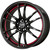 Drag Wheels Dr-38 17X7 5X100 5X114.3 Black W/ Red Stripe Rims