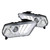 junyan Spec-D 10-14 Ford Mustang Projector Chrome SEQ LED Bar Headlights lhp-mst10-v2-tm