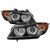 Spyder BMW E90 06-08 4DR V2 LED Bar Headlights Black OEM Xenon display showing show PRO-YD-BMWE9005V2-HID-DRL-BK