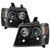 Spyder Suburban 1500/2500 Tahoe 07-14 Pro Headlights All Black display showing show PRO-YD-CSUB07-HL-BKV2