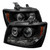 Spyder Suburban 1500/2500 Tahoe 07-14 Pro Headlights Black SM display showing show PRO-YD-CSUB07-HL-BSM