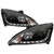 Spyder Ford Focus 00-04 LED DRL Projector Headlights Black display showing show PRO-YD-FF00-DRL-BK