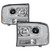 Spyder F250 Super Duty/ Excursion 00-04 V2 Pro Headlights Chrome display showing show PRO-YD-FF25099V2-LB-C