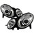 Spyder Mercedes E-Class 03-06 Pro Headlights Chrome OEM Xenon display showing show PRO-YD-MBW21103-HID-C