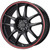 Drag Wheels Dr-31 15X6.5 4X100 4X114 Flat Black W/Red Stripe Rims