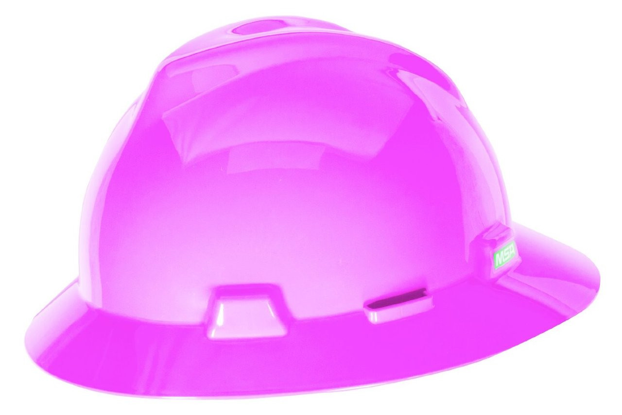 MSA 475408 Skullgard White Full Brim Hard Hat with FasTrac