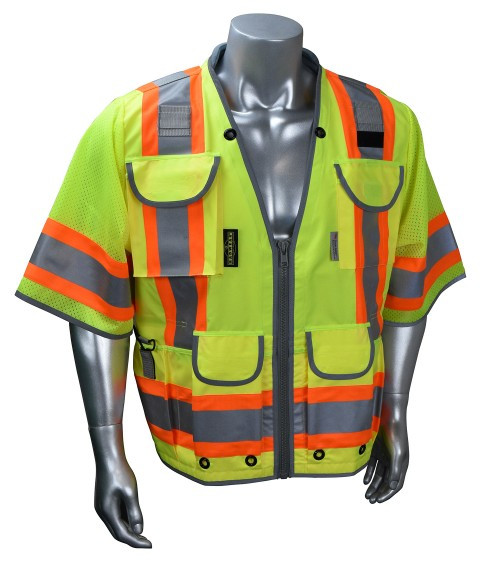 Radians SV55-3Z Class 3 Heavy Woven Hi Viz Engineer Vest