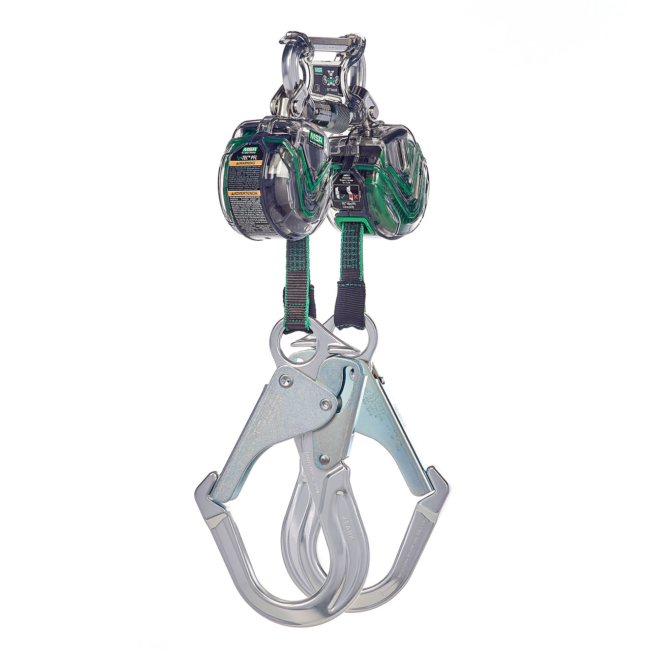 MSA Mini-PFL 6' Web SRL Twin-Leg with Aluminum Rebar Hooks