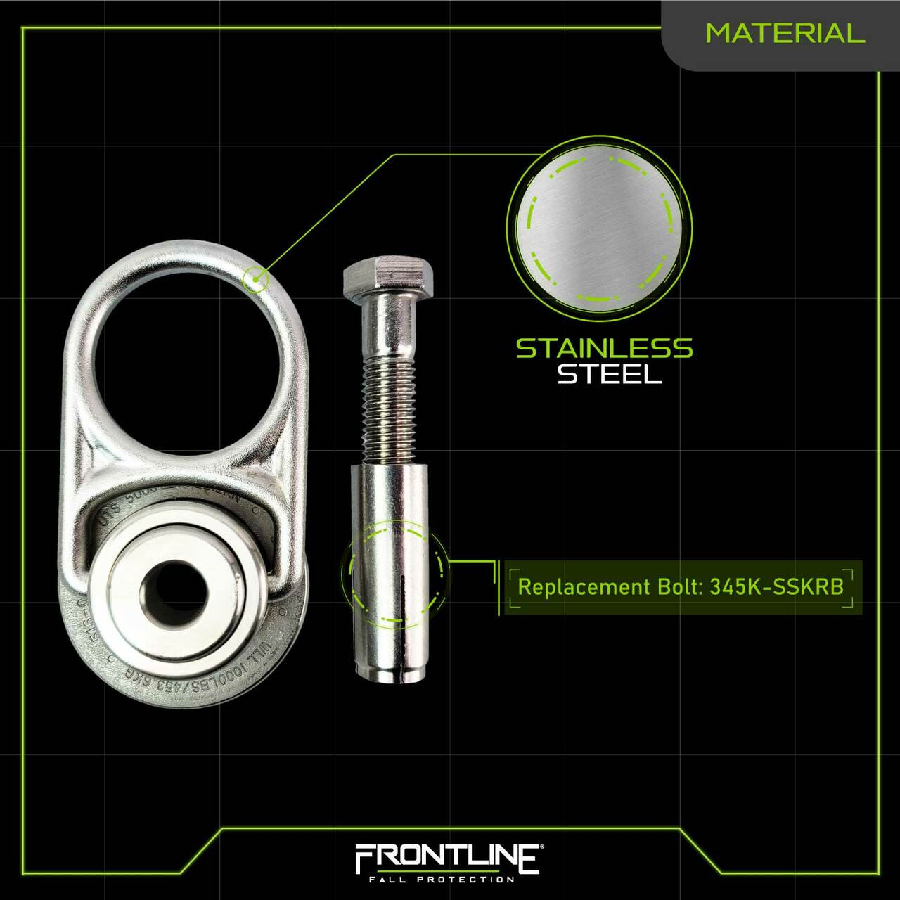 Frontline COM345K-SS MEGA Swivel 360° Stainless Steel 5K Concrete