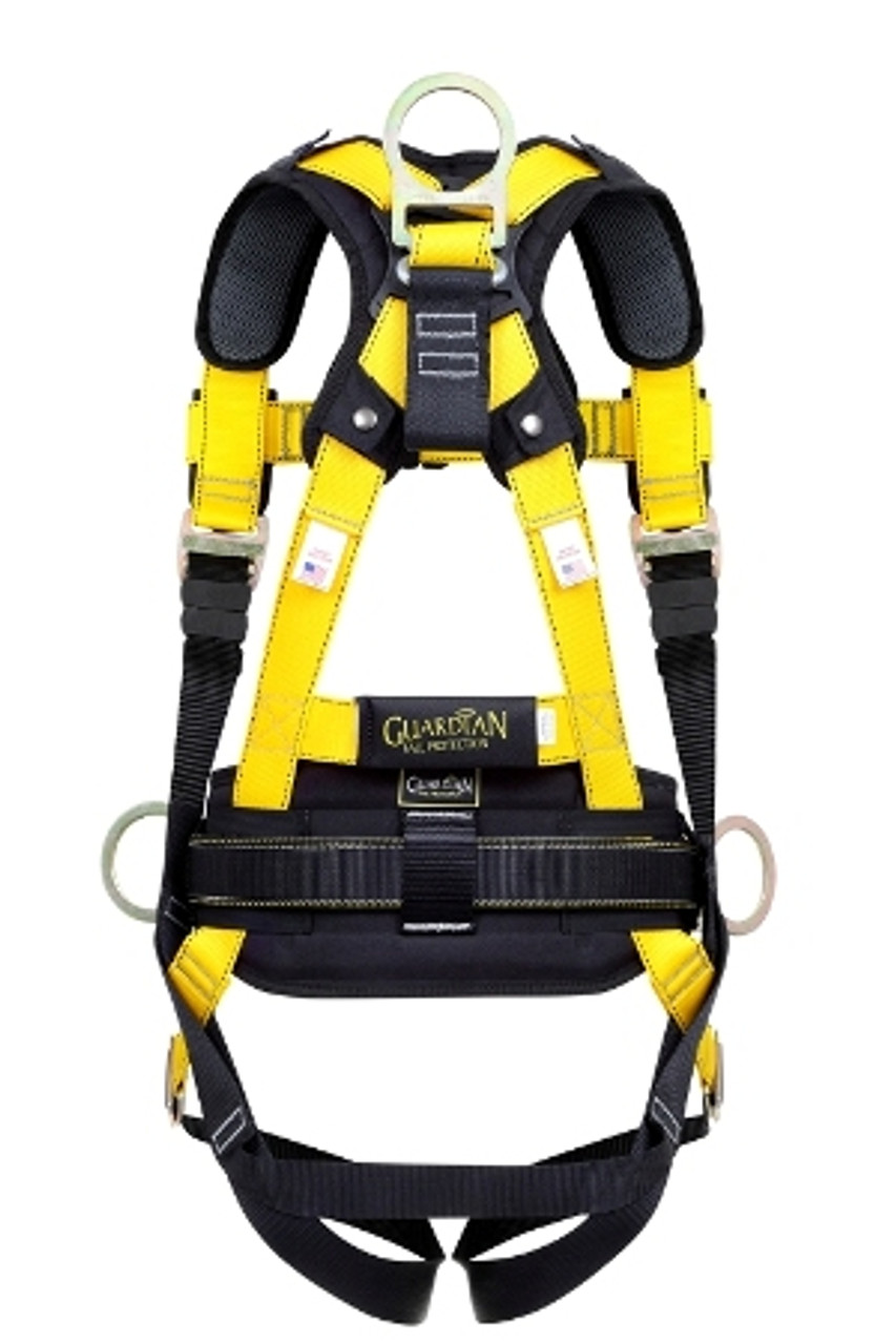 Guardian Series 3 Harness with Waist Pad QC chest TB legs 3-D-Rings -  Industrial Safety Products