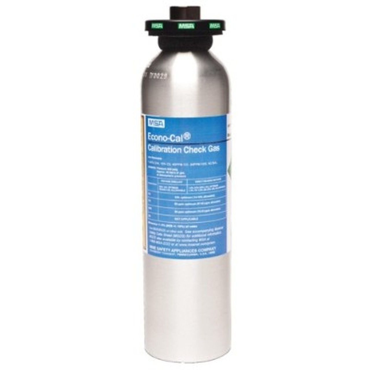 MSA 10048279 Calibration Gas Cylinder 34L Isobutylene 100 PPM
