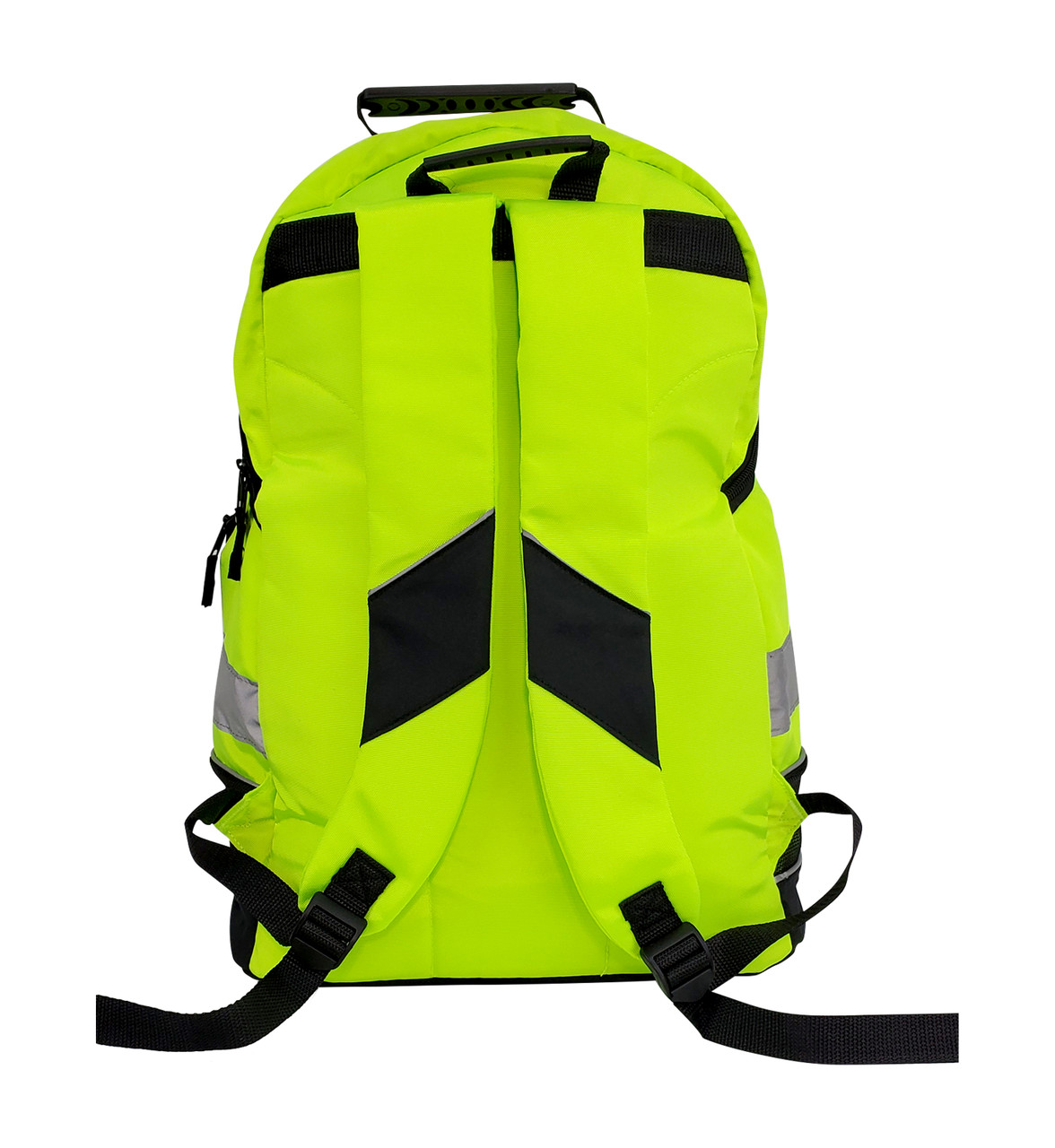 Fierce Safety AC400H High Vis Green Comfort Backpack with Reflective Tapes