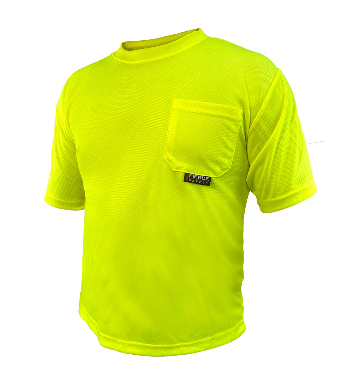 Fierce Safety Short Sleeve Green Shirt with Moisture Wicking