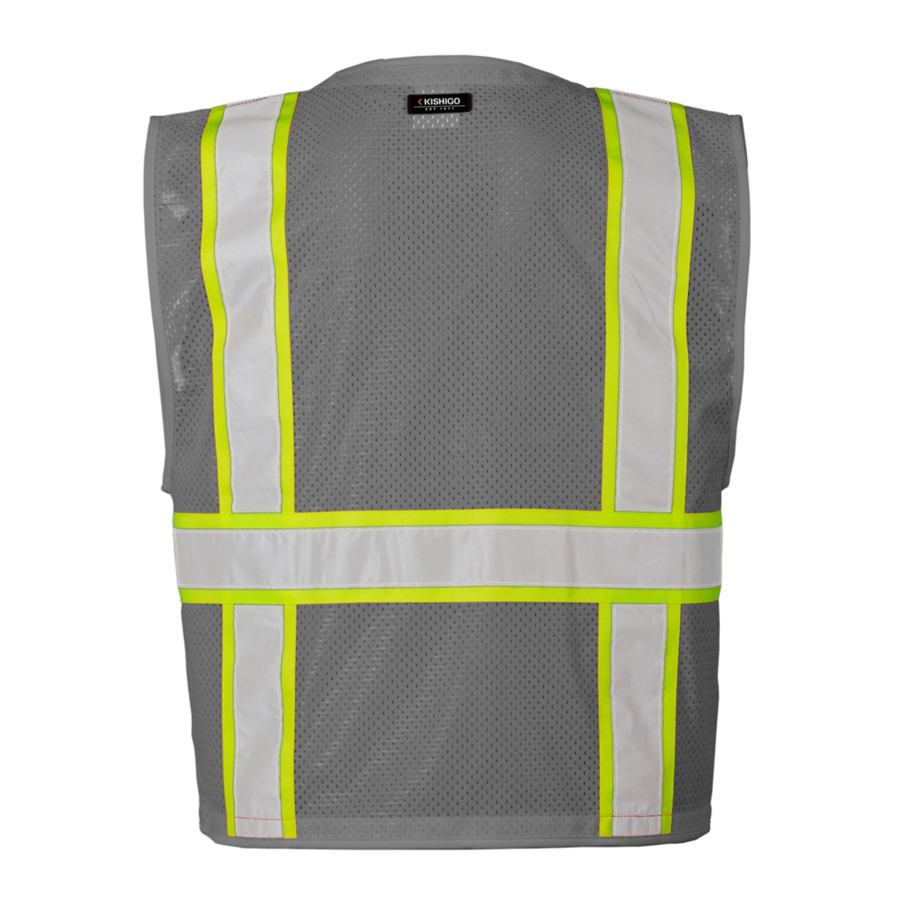 ML Kishigo B111 Enhanced Visibility Multi-Pocket Mesh Vest - Gray