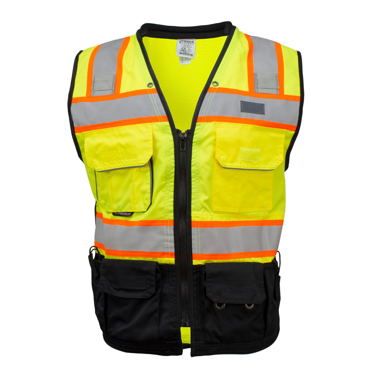 Fierce Safety Premium Surveyors Class 2 Heavy Duty Vest Tablet Pockets &  Neck Padding - Industrial Safety Products