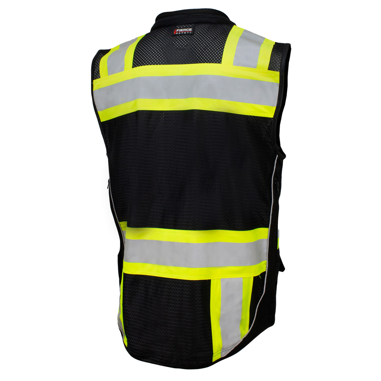 Fierce Safety SU500B Premium Surveyors Class 1 Black Vest with