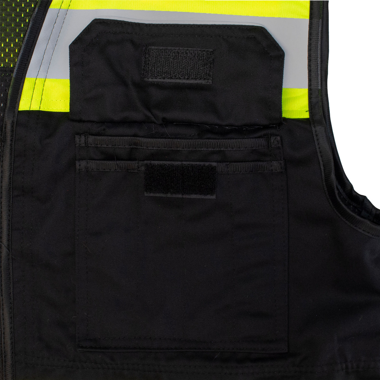 Fierce Safety SU500B Premium Surveyors Class 1 Black Vest with