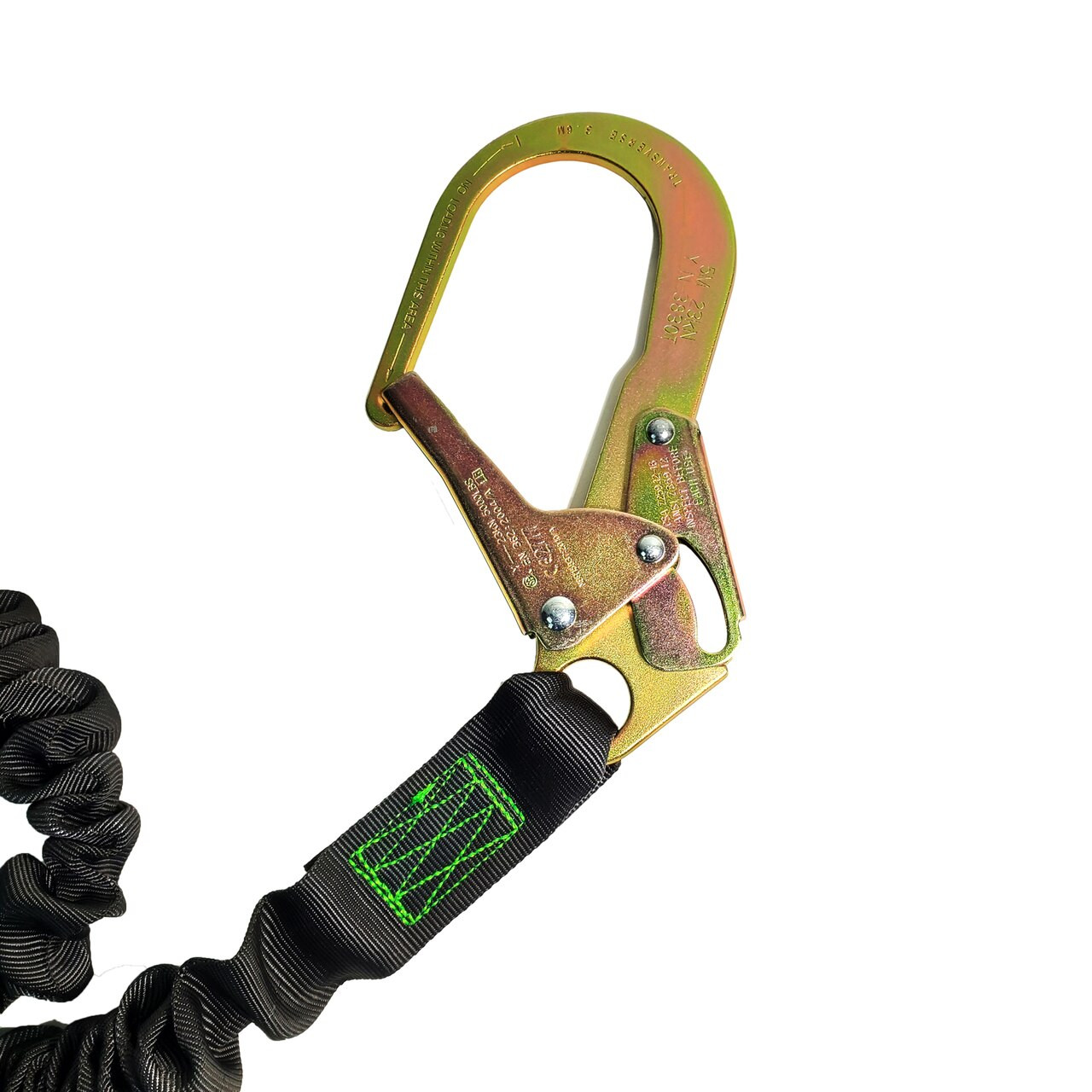 Frontline LES62R-US Patriot 6' Double Leg Elastic Lanyard with Rebar Hook  Ends (USA Made) - Industrial Safety Products