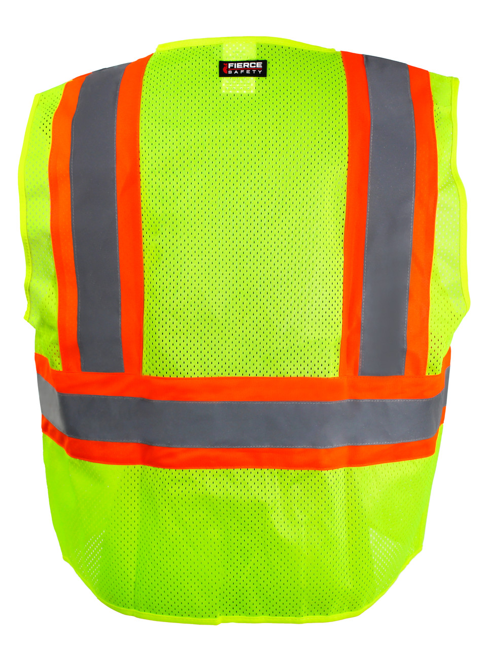 Fierce Safety Economy Class 2 Two Tone Green Vest with Chest