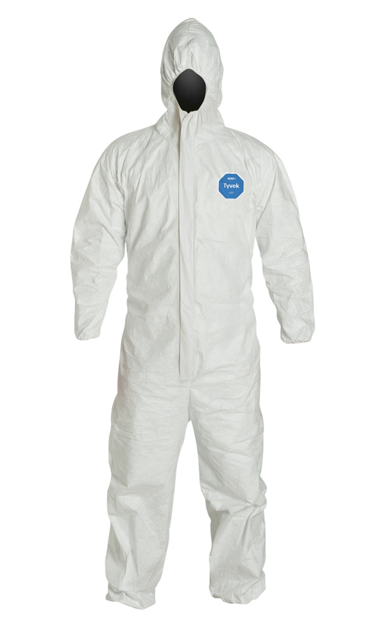 価格は安く Hooded Tyvek TY127S DuPont Coverall and Wrists Elastic with ロンパース・カバーオール