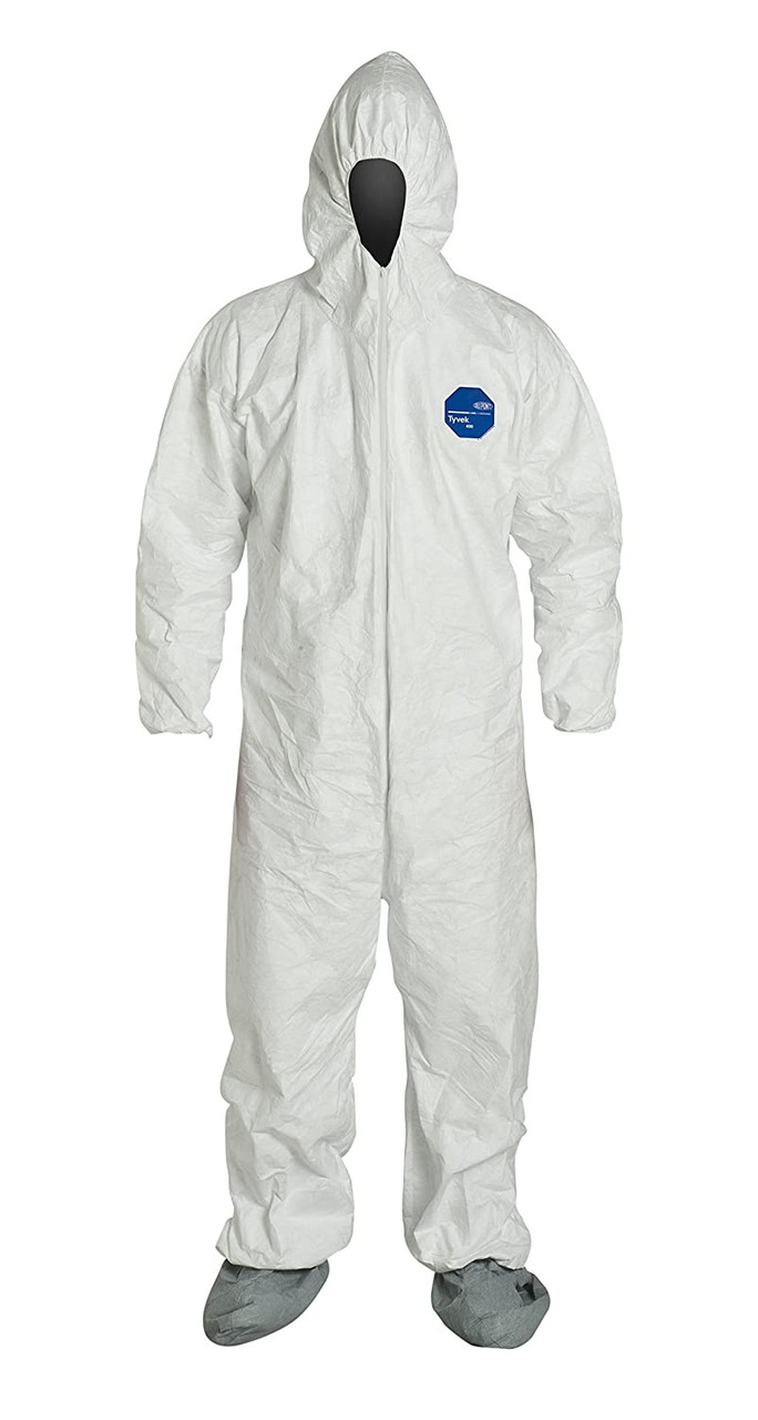 Dupont TY122S Tyvek Coverall Suit with Hood and Boots - Industrial